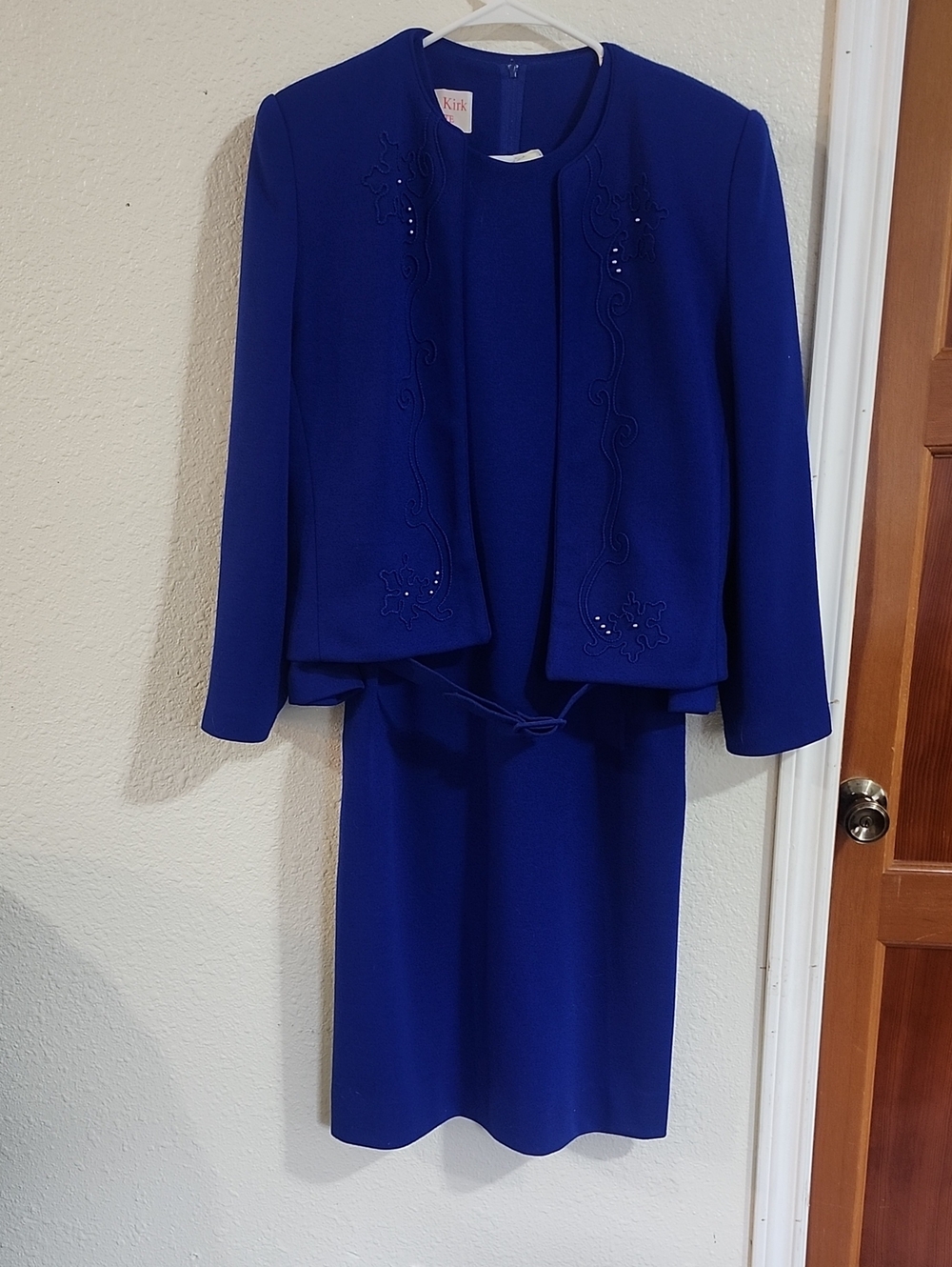 Women's Pencil Skirt and Jacket Set in Royal Blue